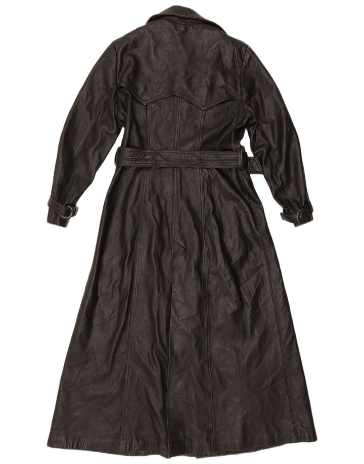 Vintage læderfrakke til kvinder UK 16 Large Black