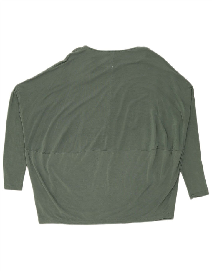 Cos Dame Oversized Top Langærmet UK 10 Small Green Lyocell