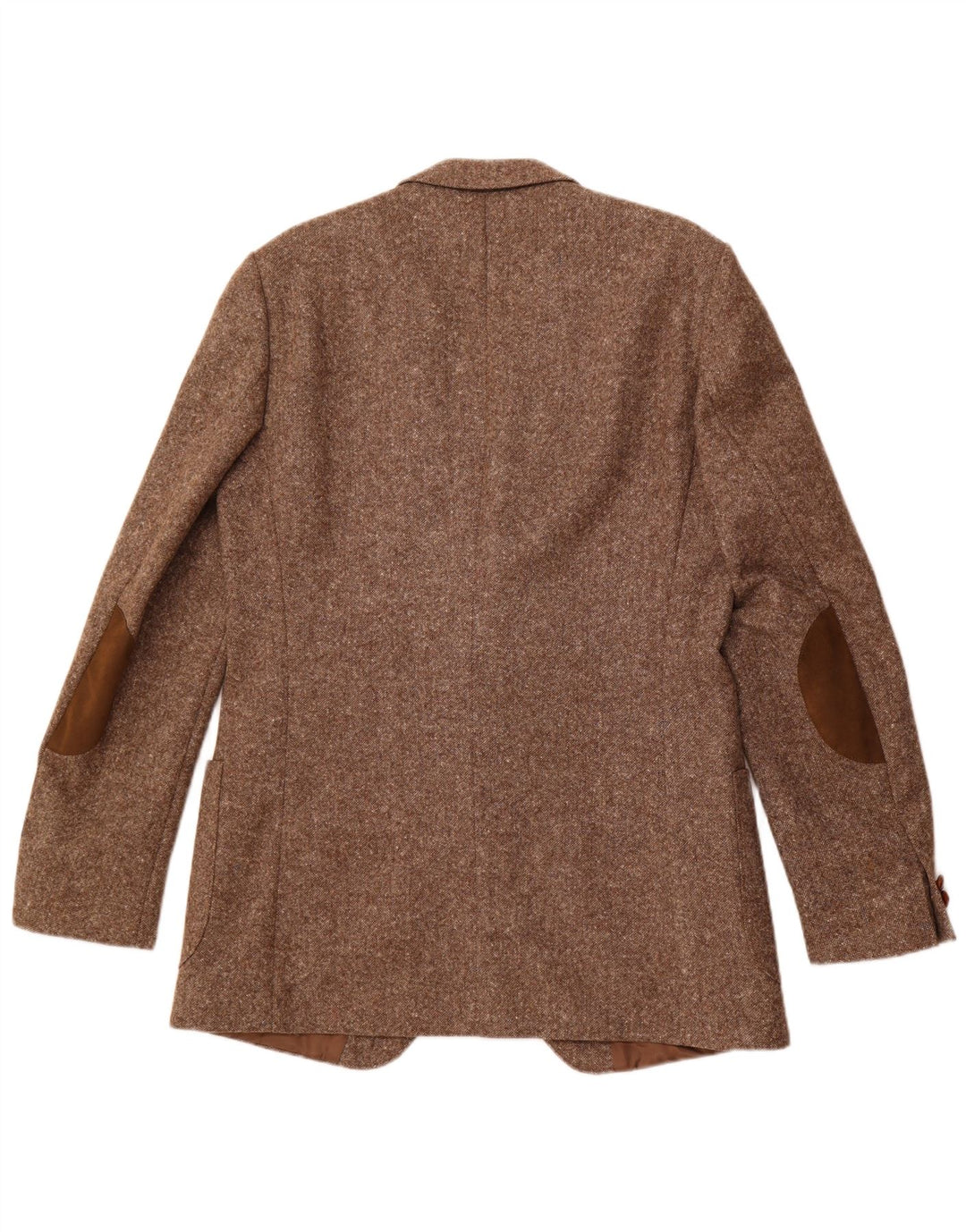 VINTAGE Herre 2-knaps blazerjakke UK 38 Medium Brown Flecked New Wool