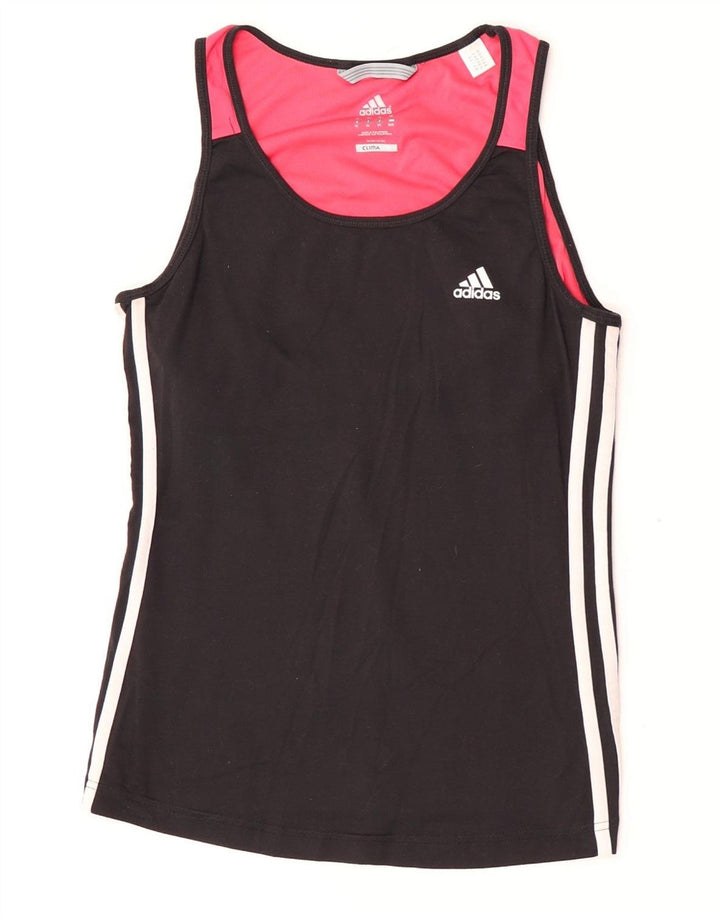 Adidas Dame Climalite Vest Top UK 14 Medium Sort Colourblock Nylon
