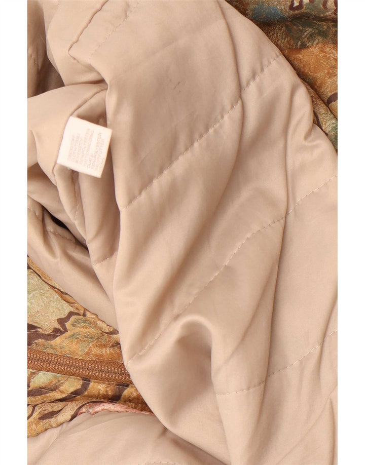 Vintage Dame Windbreaker Coat UK 20 2XL Flerfarvet Floral Polyester