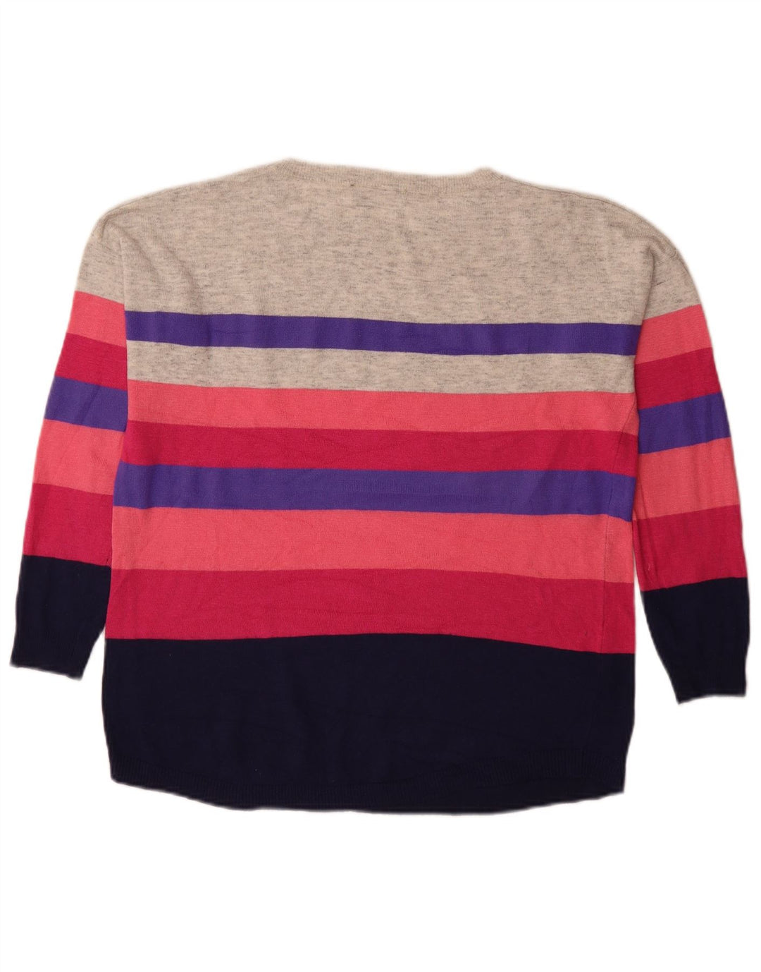 Oasis Dame Boat Neck Jumper Sweater UK 10 Small Multicolored Striped
