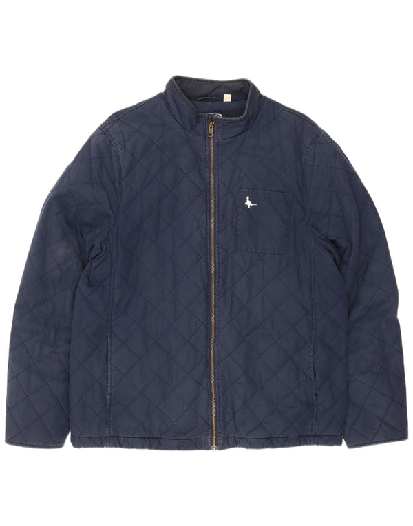Jack Wills Herre quiltet jakke UK 42 XL marineblå bomuld