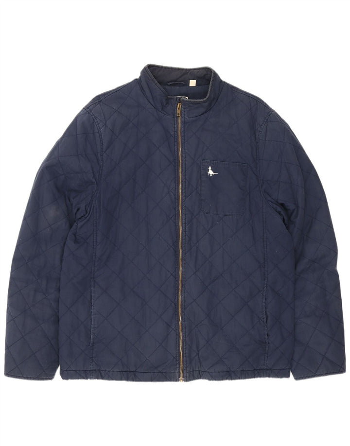 Jack Wills Herre quiltet jakke UK 42 XL marineblå bomuld