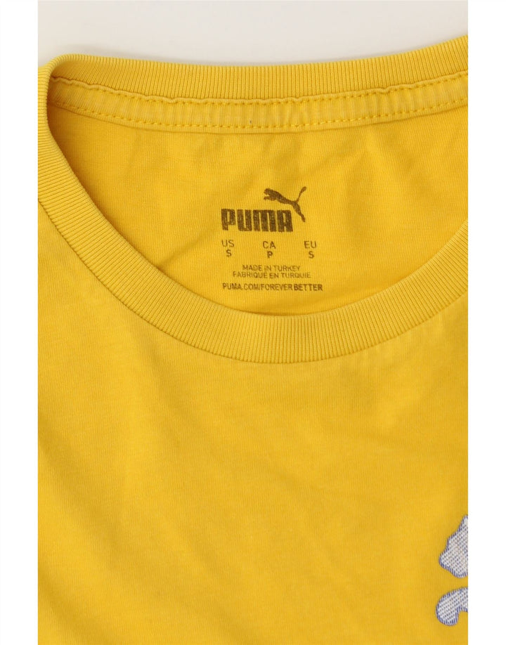 PUMA Grafisk T-shirt top til mænd, lille gul