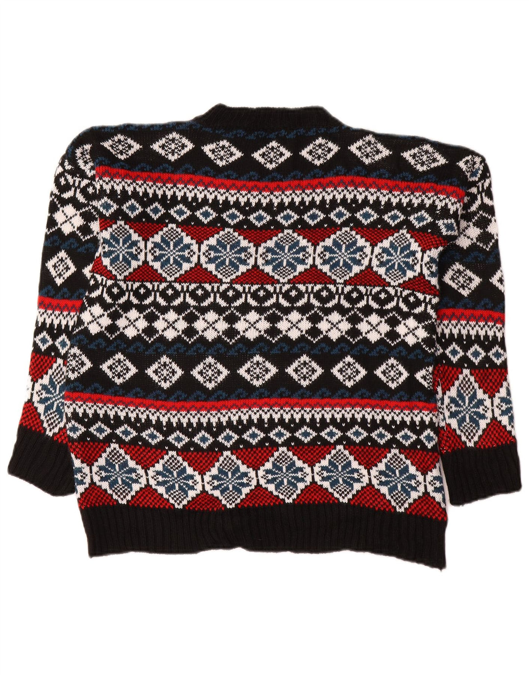 VINTAGE Womens Crew Neck Jumper Sweater UK 14 Medium Multicoloured