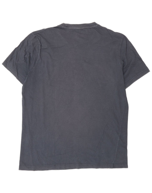Champion Mens Graphic T-Shirt Top Large Navy Blue Cotton