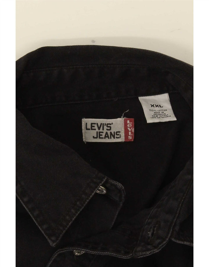 Levi's Denimskjorte til mænd 2XL sort bomuld