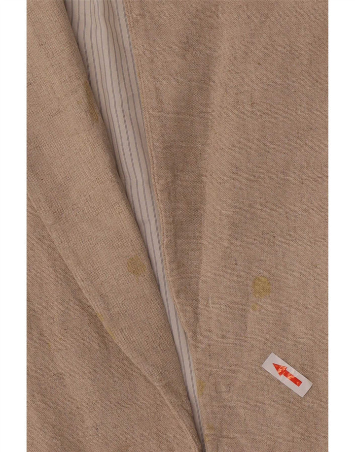Zara Dame Blazer Jacket UK 12 Medium Beige Viscose