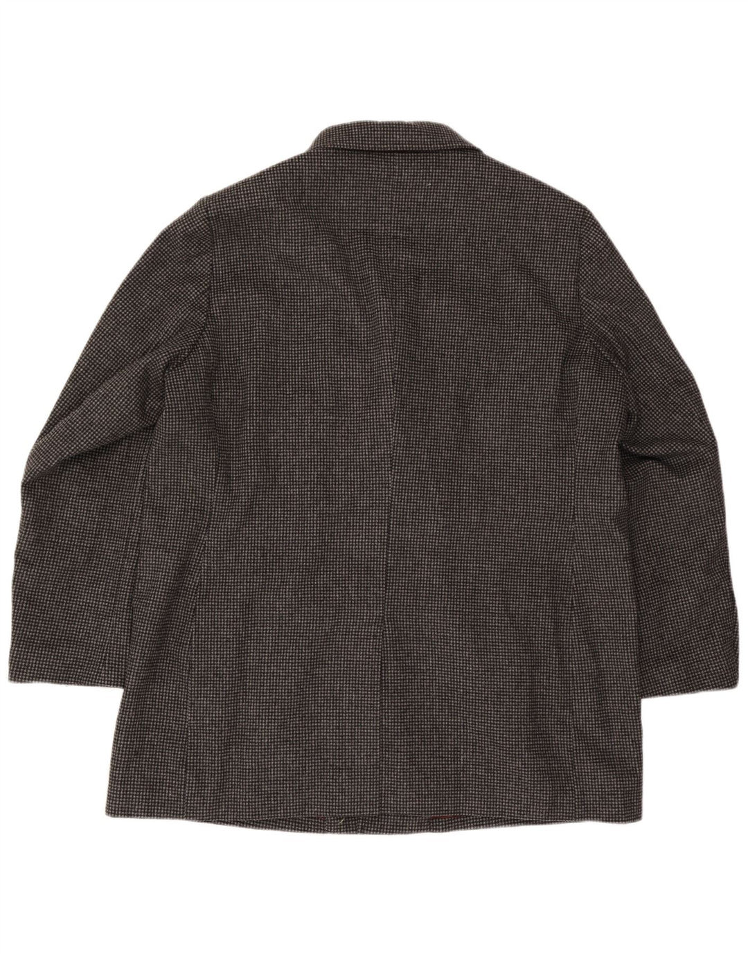Marks & Spencer Overfrakke til mænd UK 46 3XL Grå Houndstooth Polyester
