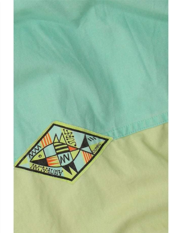 Vintage Dame Oversized Windbreaker Jacket UK 20 2XL Grøn Colourblock