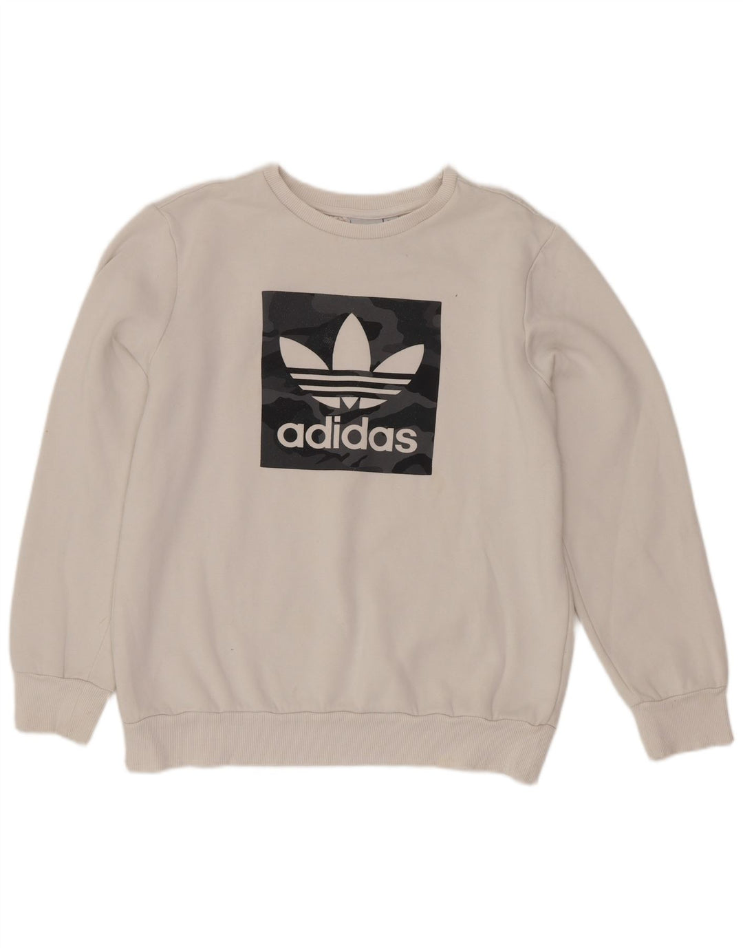 Adidas Boys Graphic Sweatshirt Jumper 13-14 år Hvid Bomuld