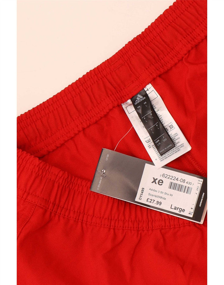 Adidas Sportshorts til mænd, store røde polyester
