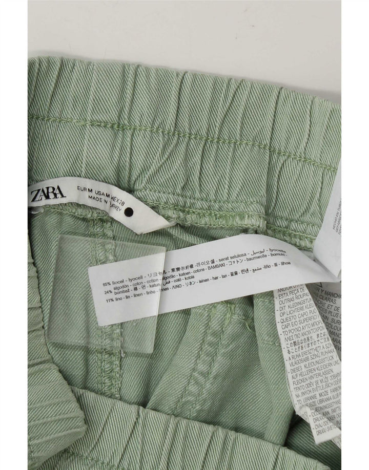 Zara Dame joggerbukser Medium W28 L27 Grøn Lyocell