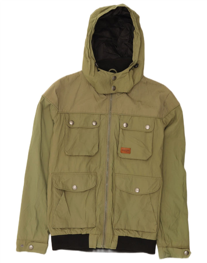 Jack & Jones Herre Hooded Utility Jacket UK 38 Medium Khaki Nylon
