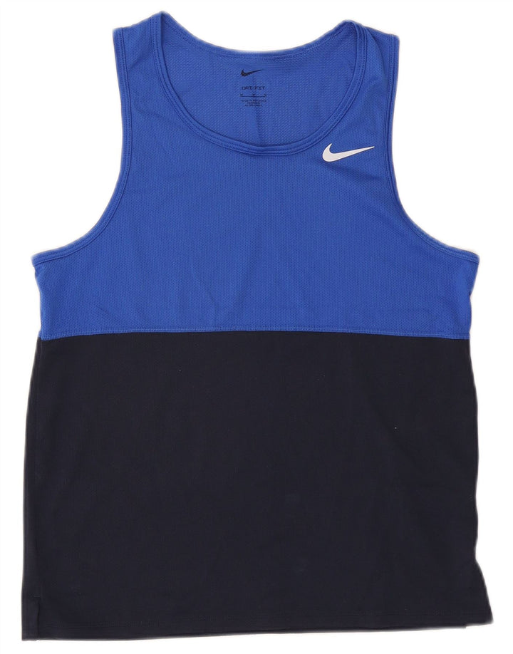 NIKE Herre Dri Fit Vest Top Medium Flerfarvet Colourblock Polyester
