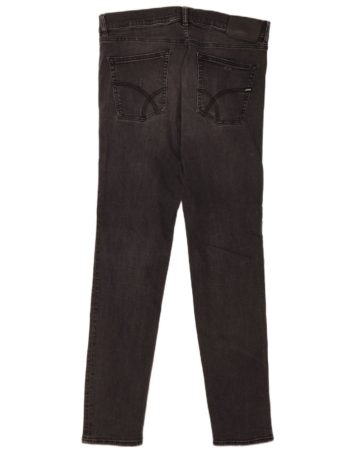 Gas Herre Distressed Slim Jeans W33 L34 Sort Bomuld