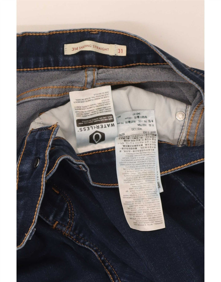 Levi's Dame 314 Shaping Straight Jeans W31 L32 Blå Bomuld