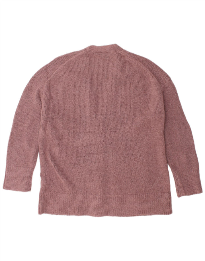 Cos Dame oversize cardigan sweater UK 10 Small Pink Alpaca Wool