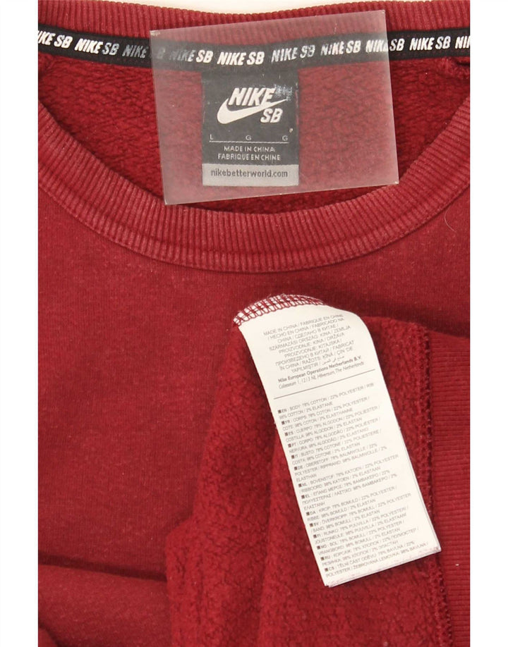 Nike Sweatshirt Jumper til mænd Large Bourgogne bomuld