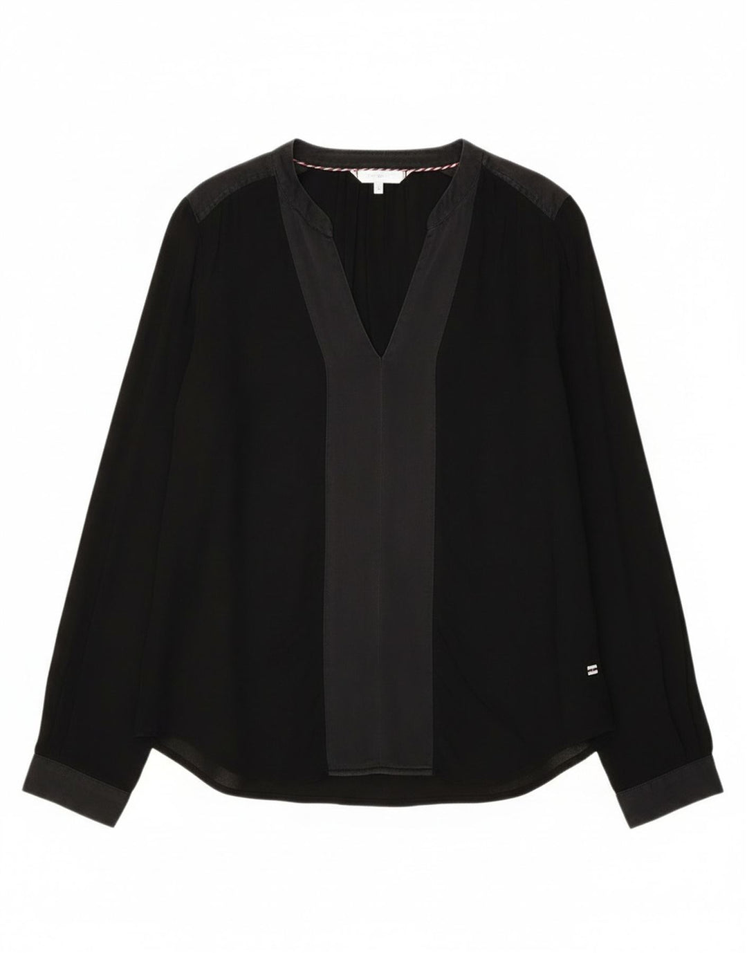 Tommy Hilfiger Dame Oversized Langærmet Bluse Top US 4 Small Black