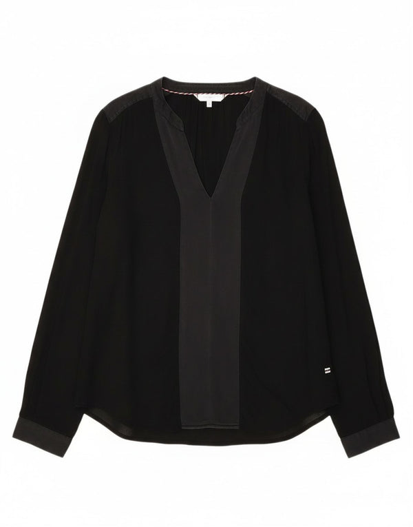 Tommy Hilfiger Dame Oversized Langærmet Bluse Top US 4 Small Black