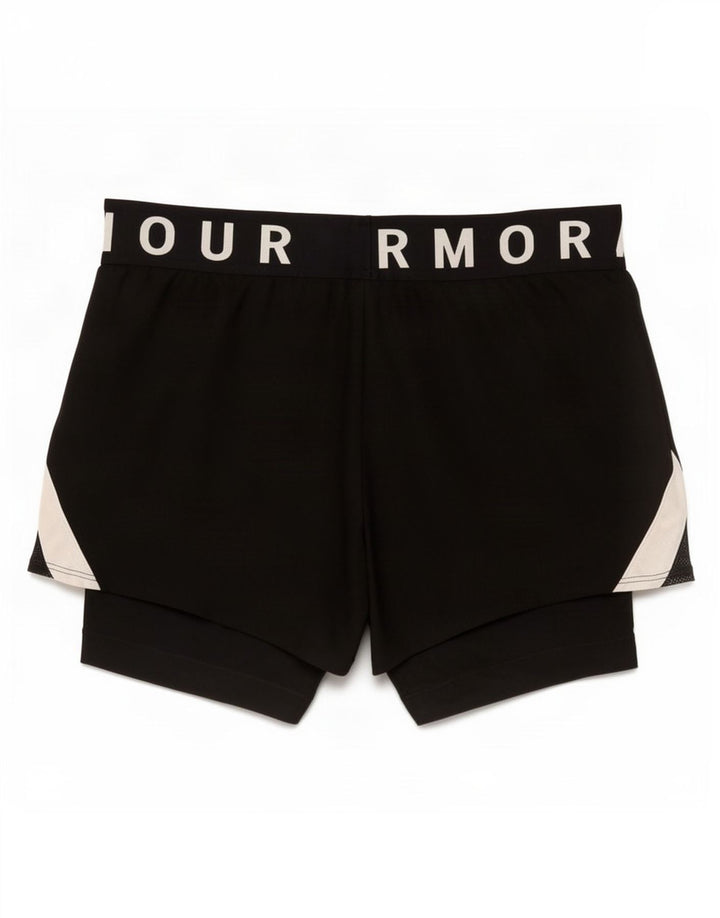 Under Armour Graphic Sports Shorts til kvinder UK 14 Medium Black Polyester