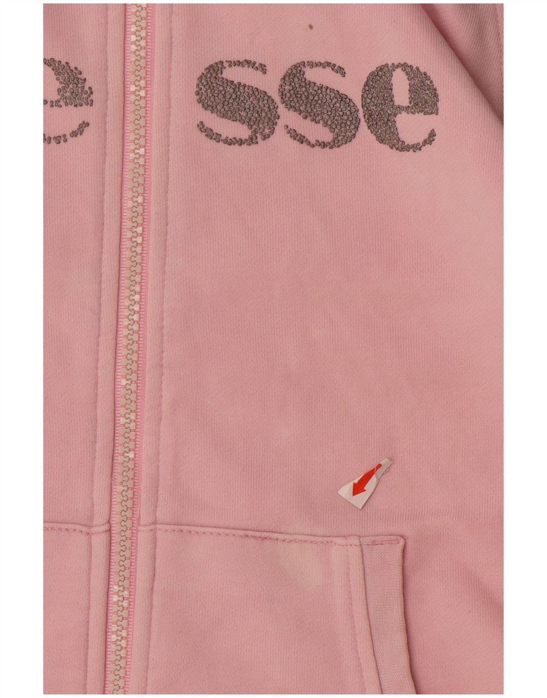 ELLESSE piger grafisk hættetrøje med lynlås 11-12 år Pink Colourblock
