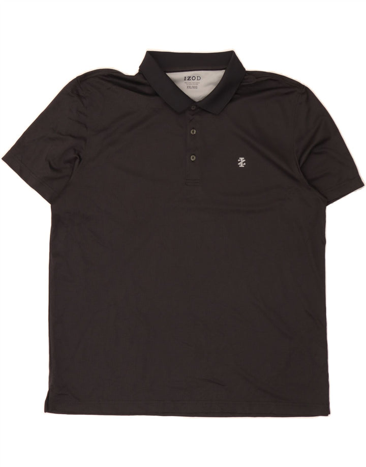 IZOD Mens Polo Shirt 2XL Black Polyester Vintage Izod and Second-Hand Izod from Messina Hembry 