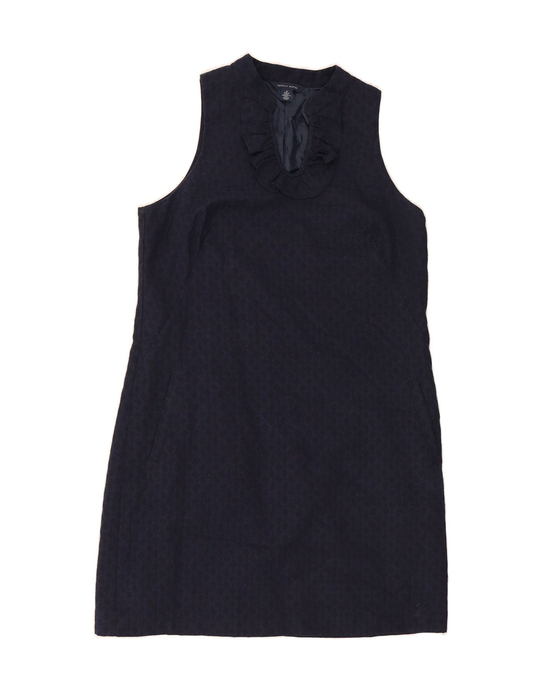 TOMMY HILFIGER Womens Sleeveless Basic Dress US 10 Large Navy Blue Spotted Vintage Tommy Hilfiger and Second-Hand Tommy Hilfiger from Messina Hembry 