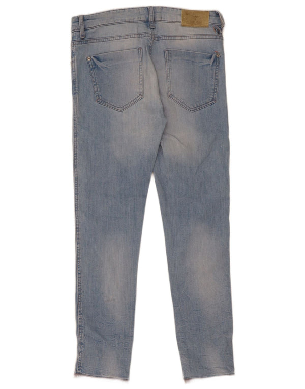 Zara Dame Z1975 Acid Wash Skinny Jeans EU 38 Small W28 L26 Blå