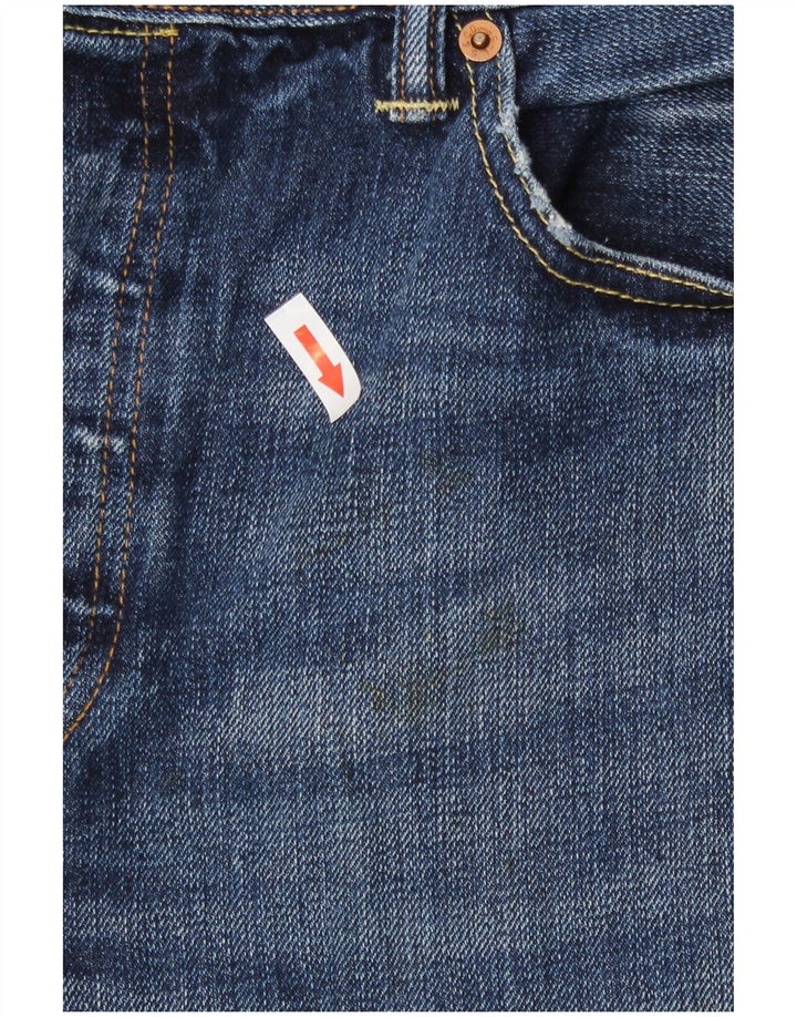 Levi's Mens 501 Cropped Jeans W34 L25 Blå