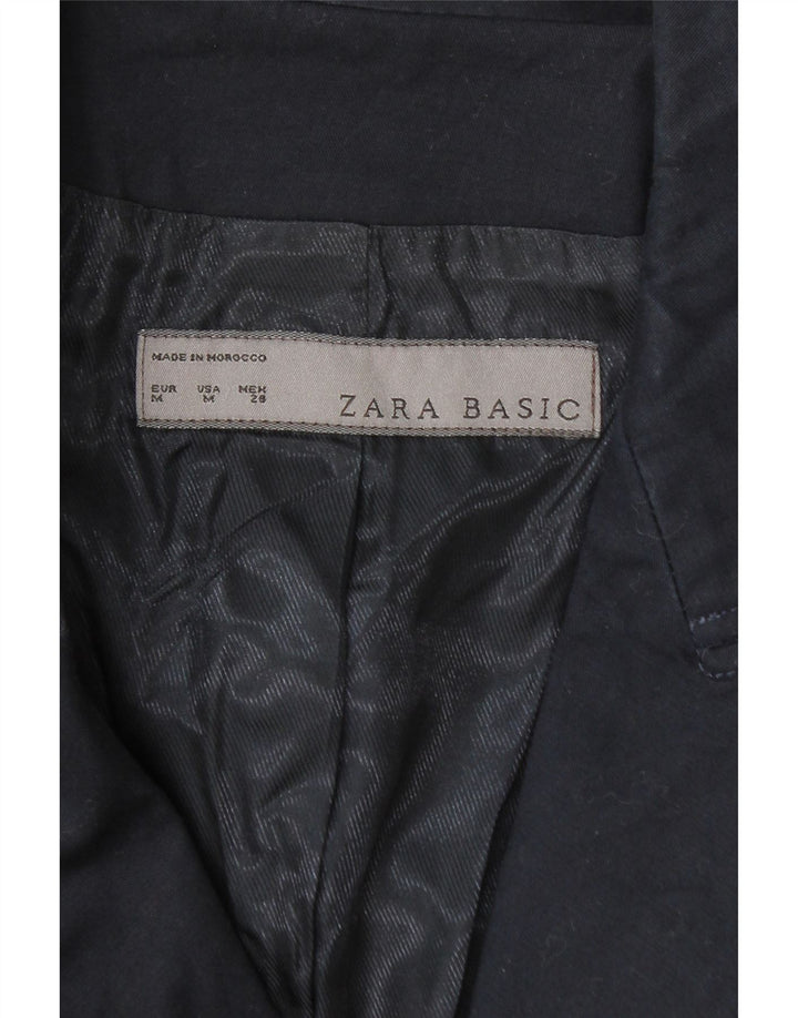 Zara Dame 1 Knap Blazer Jacket UK 12 Medium Navy Blue