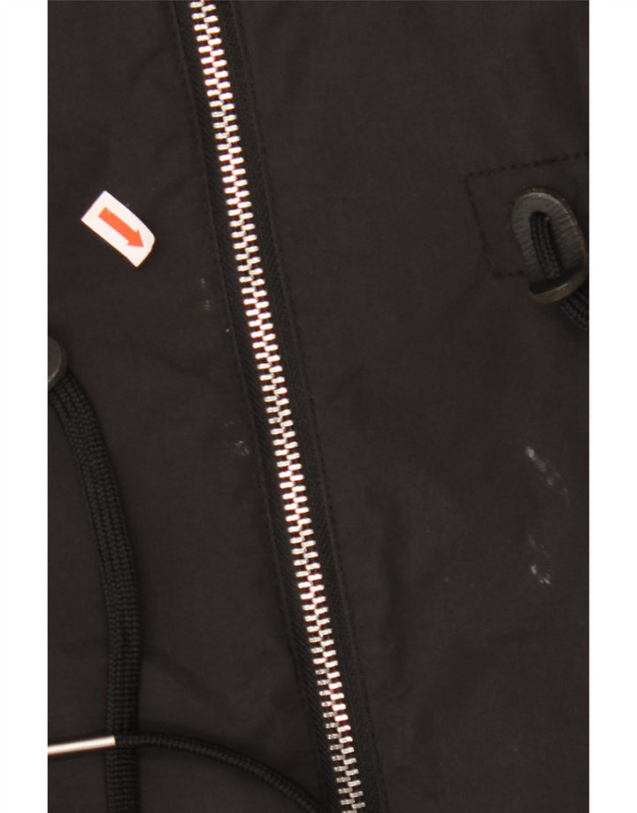 Tommy Hilfiger Dame Hætte Oversized Parka Jacket UK 10 Small Black