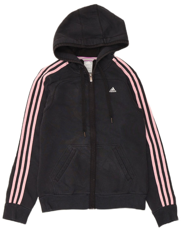 Adidas Dame Climalite Hættetrøje Sweater med lynlås UK 4/6 XS Sort