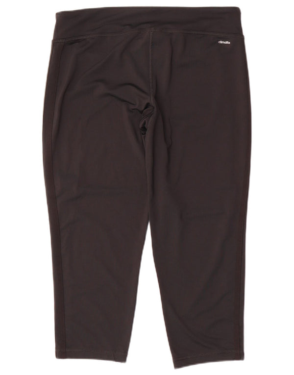 Adidas Dame Capri Leggings UK 16 Large Black Polyester