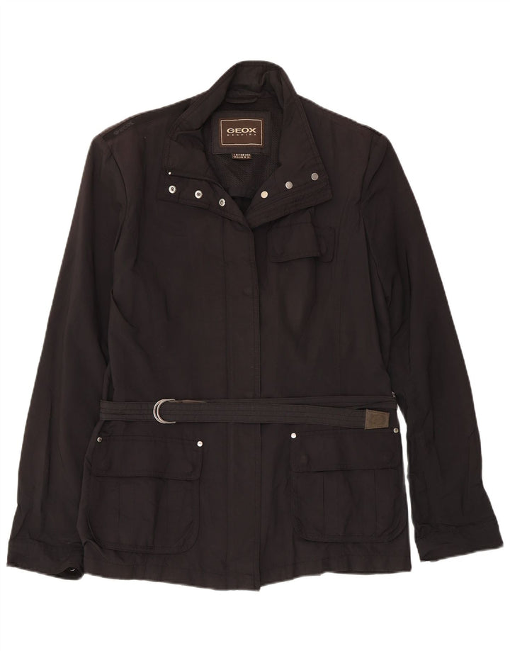 Geox Womens Respira Utility Jacket UK 16 Large Black Polyester