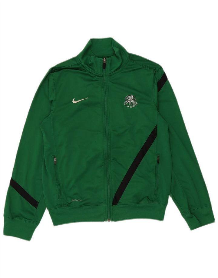 Nike drenge Dri Fit træningsdragt topjakke 10-11 år mellemgrøn farveblok