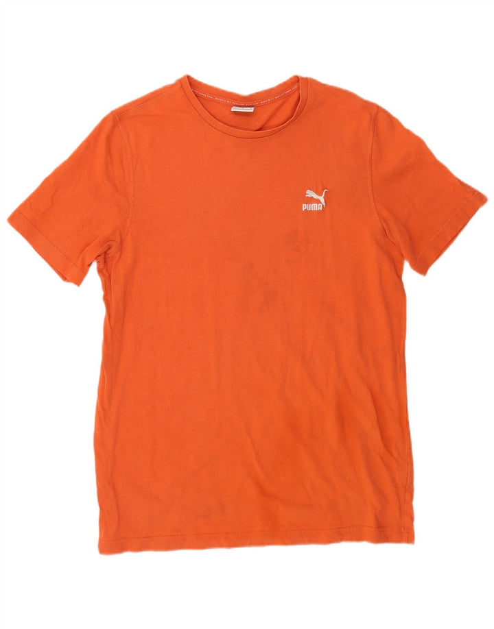 Puma Herre T-Shirt Top Medium Orange Bomuld