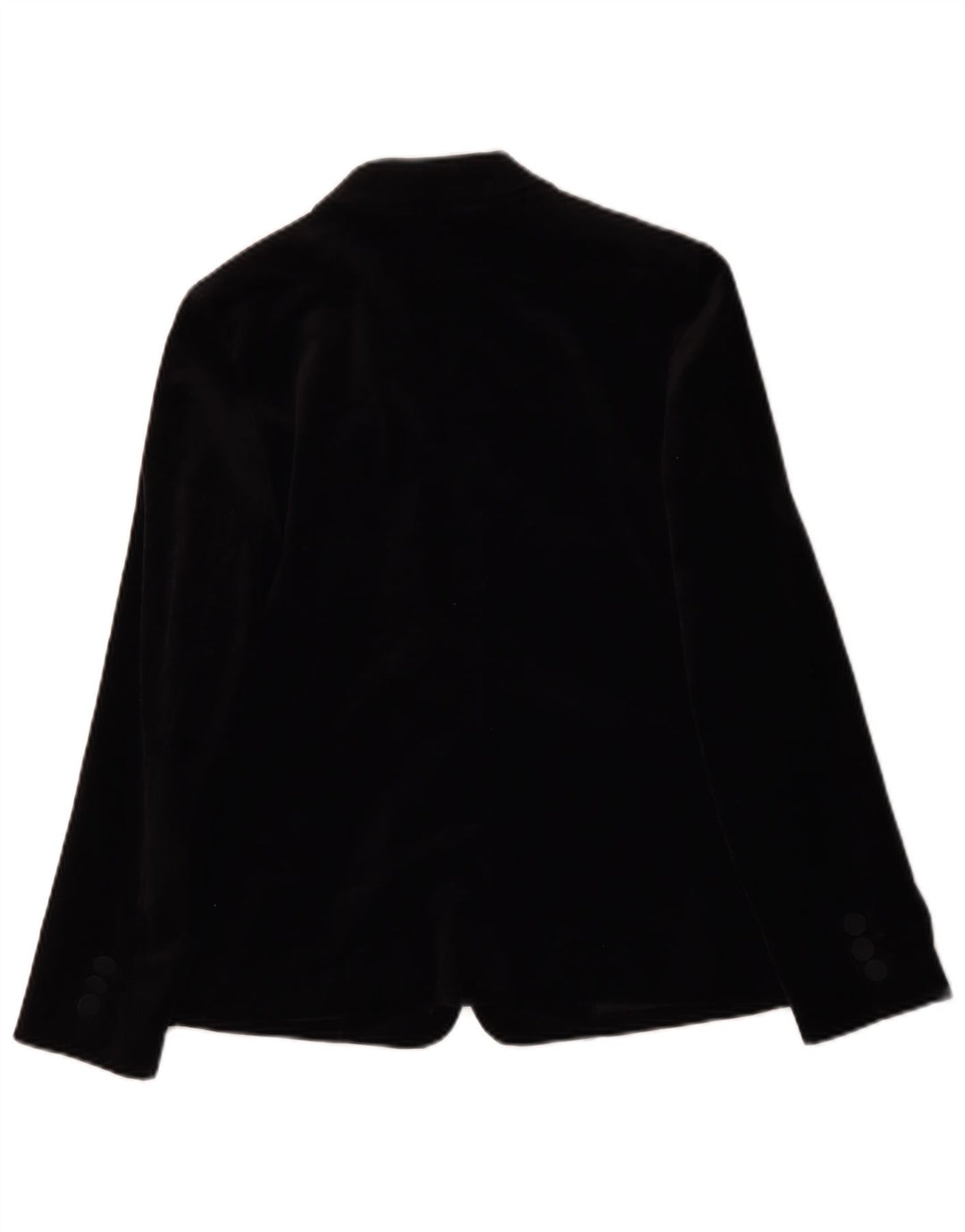 Marks & Spencer Dame 1-knap Velvet Blazer Jacket UK 10 Small Black