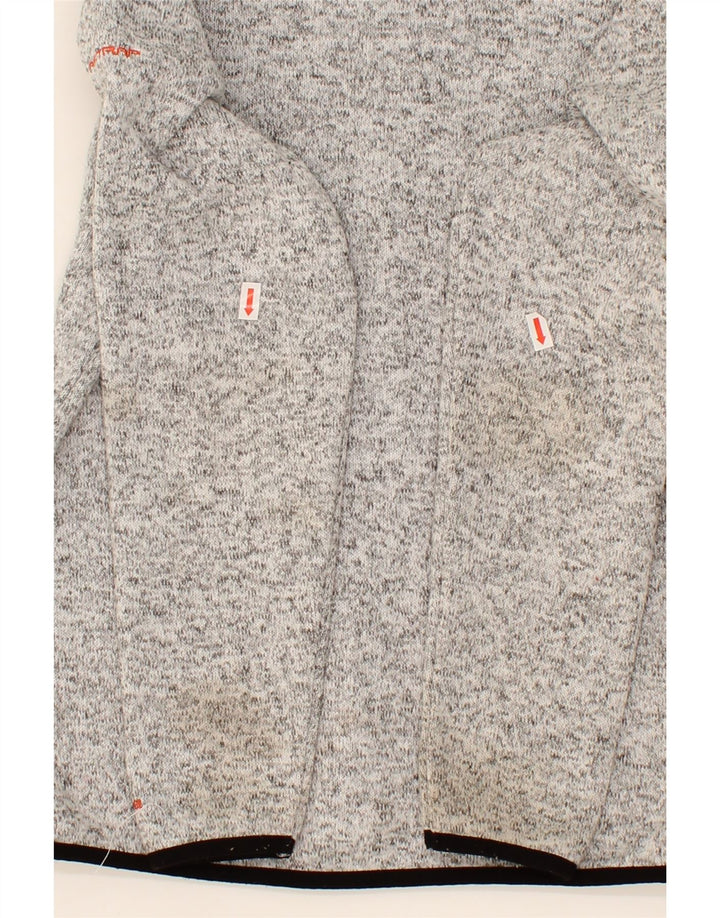 TRESPASS Boys Tracksuit Top Jacket 9-10 Years Grey Flecked Polyester Vintage Trespass and Second-Hand Trespass from Messina Hembry 