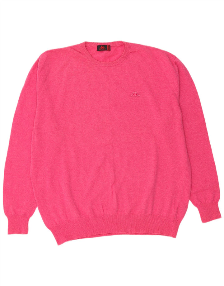 KAPPA Dame sweater med rund hals DK 22 3XL Pink lammeuld