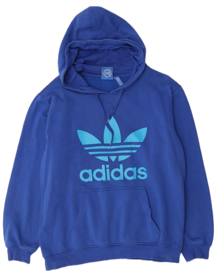 Adidas Grafisk hættetrøje til mænd mellemblå bomuld