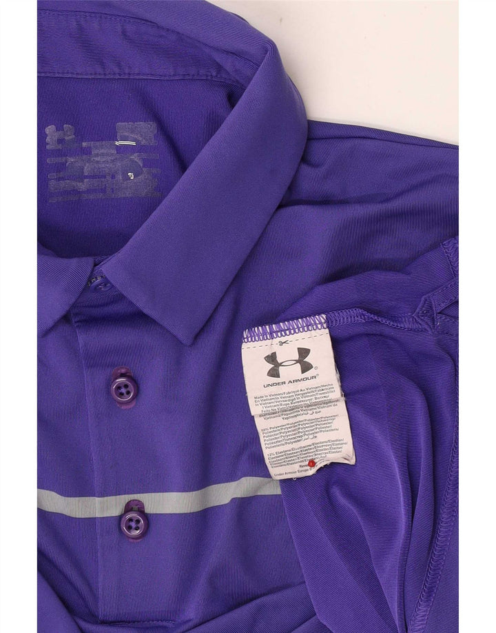 Under Armour herre poloshirt Lille lilla stribet polyester