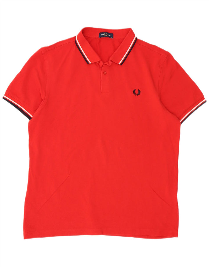 Fred Perry herre poloshirt XL rød bomuld