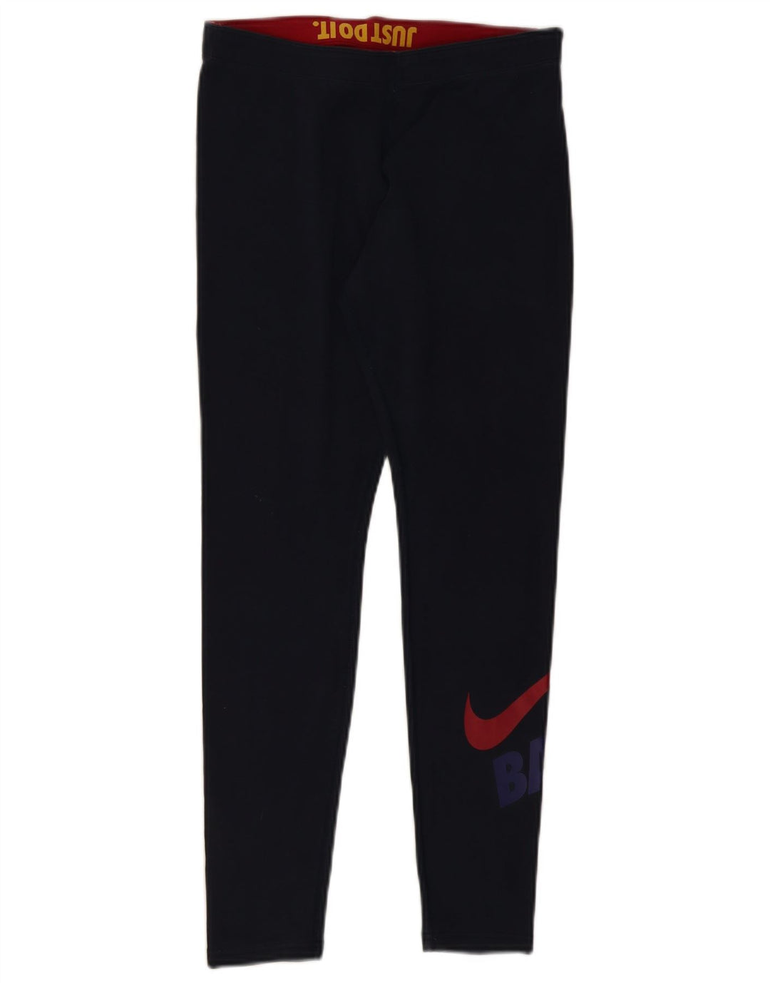 NIKE Grafiske Leggings til kvinder UK 12 Mellem marineblå bomuld