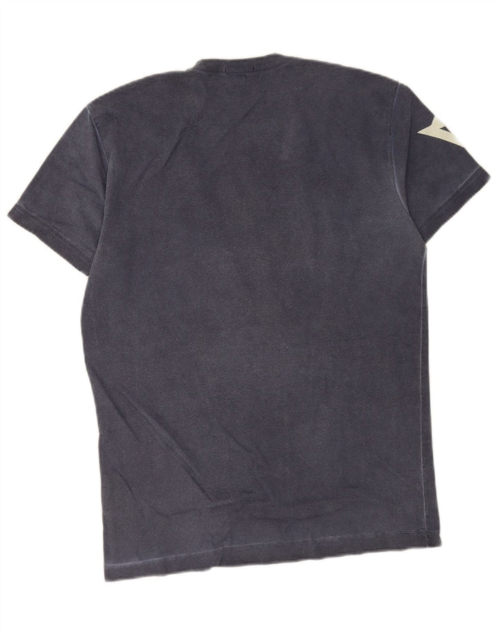Dainese Herre grafisk T-shirt Top Medium Blue Bomuld