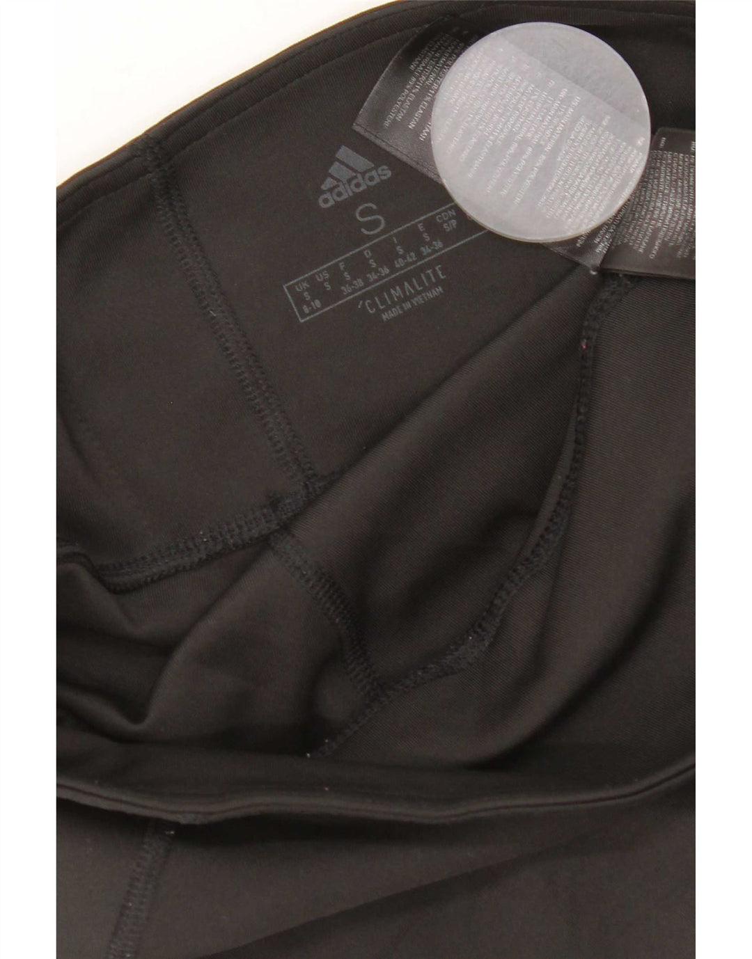 Adidas Womens Climalite Capri Leggings UK 8/10 Small Black Polyester