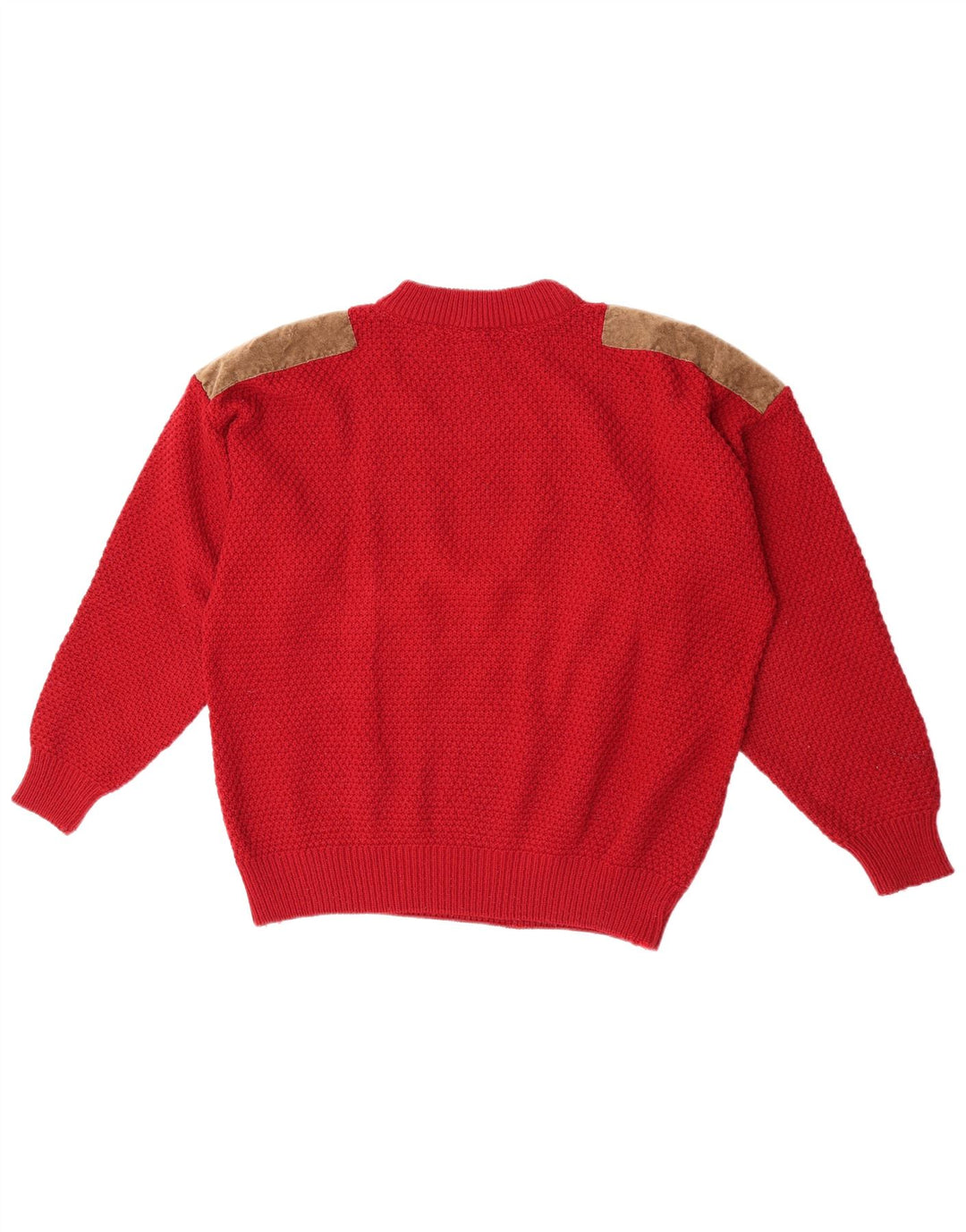 Vintage herre sweater med rund hals XL rød