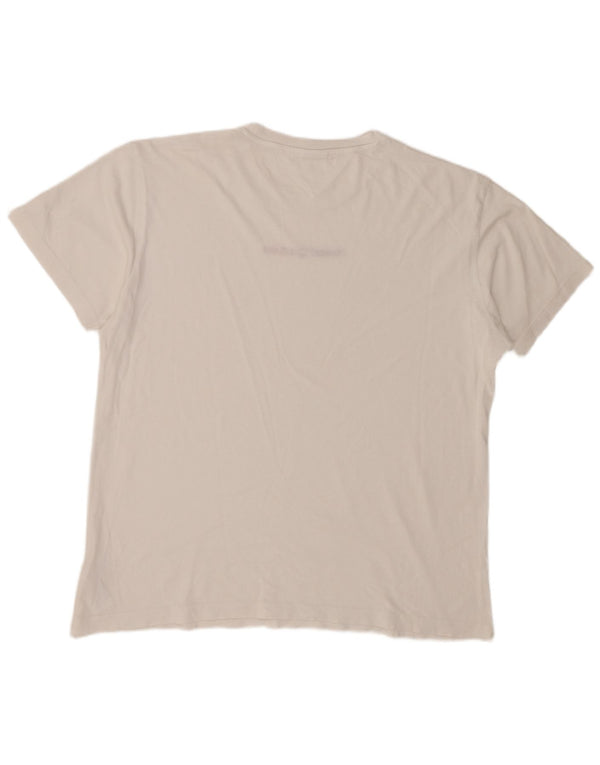 Tommy Hilfiger Dame Grafisk T-Shirt Top UK 20 2XL Hvid Bomuld